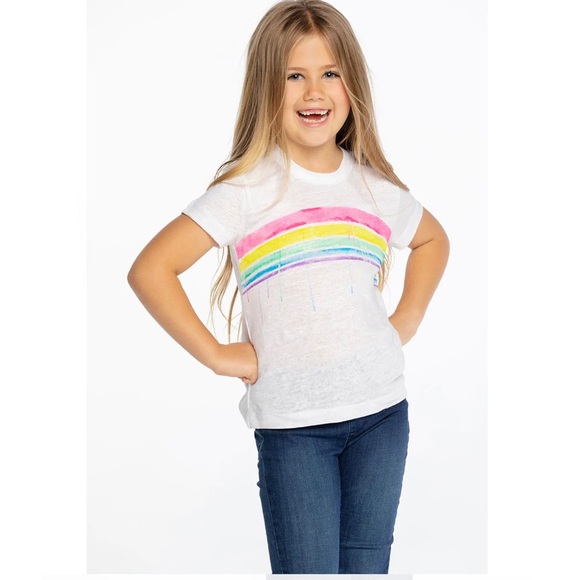 Chaser Other - Chaser Rainbow Daze Linen Short Sleeve Tee Shirt Little Girls Toddler T-Shirt 2T